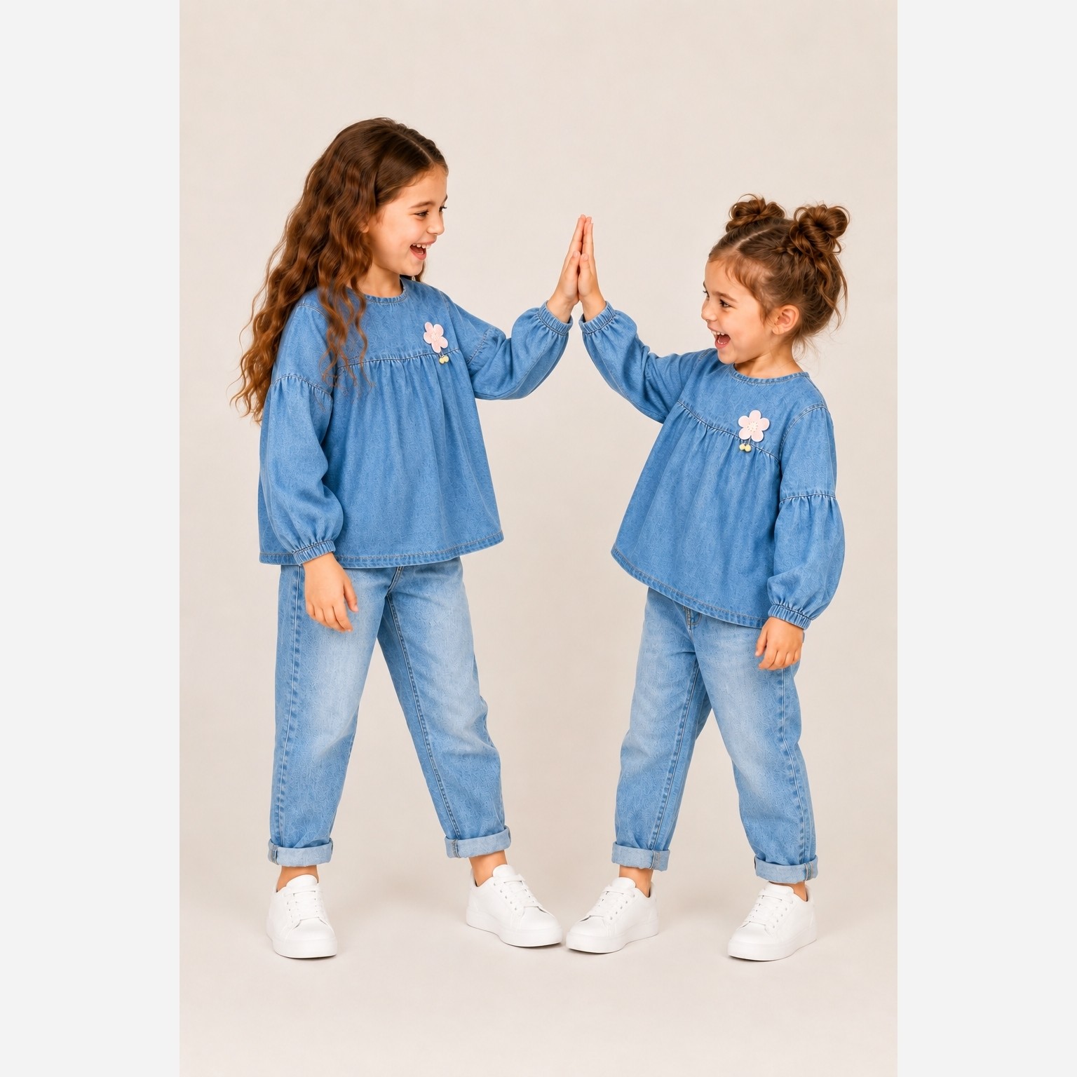 شومیز جین دخترانه، شومیز لی آستین کیمونو بچگانه